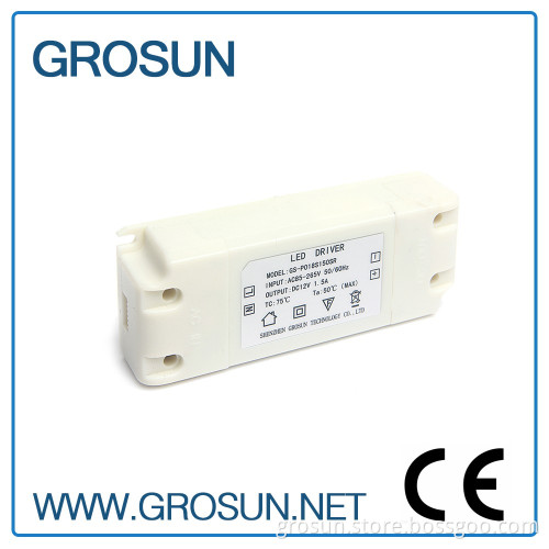 12V 1.5A Constant Current LED Lighting Driver with CE Approved